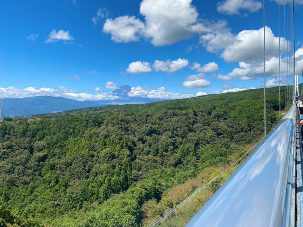 吊り橋の途中風景