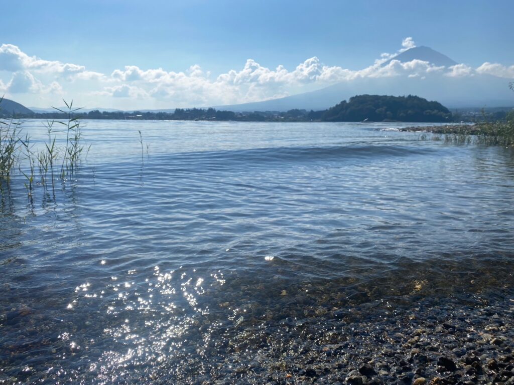 大石公園から見る河口湖