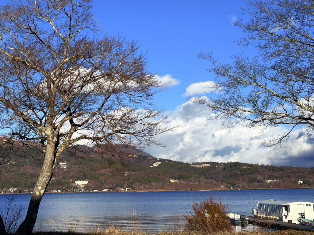 山梨県山中湖の風景