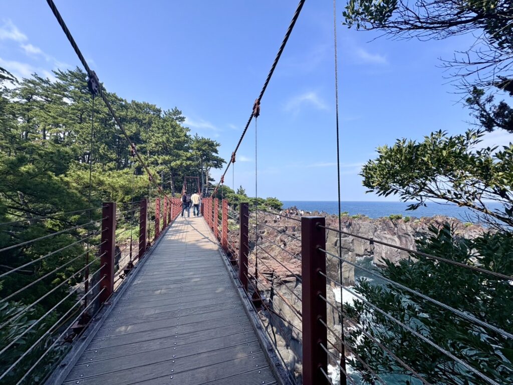 吊り橋の上からの風景